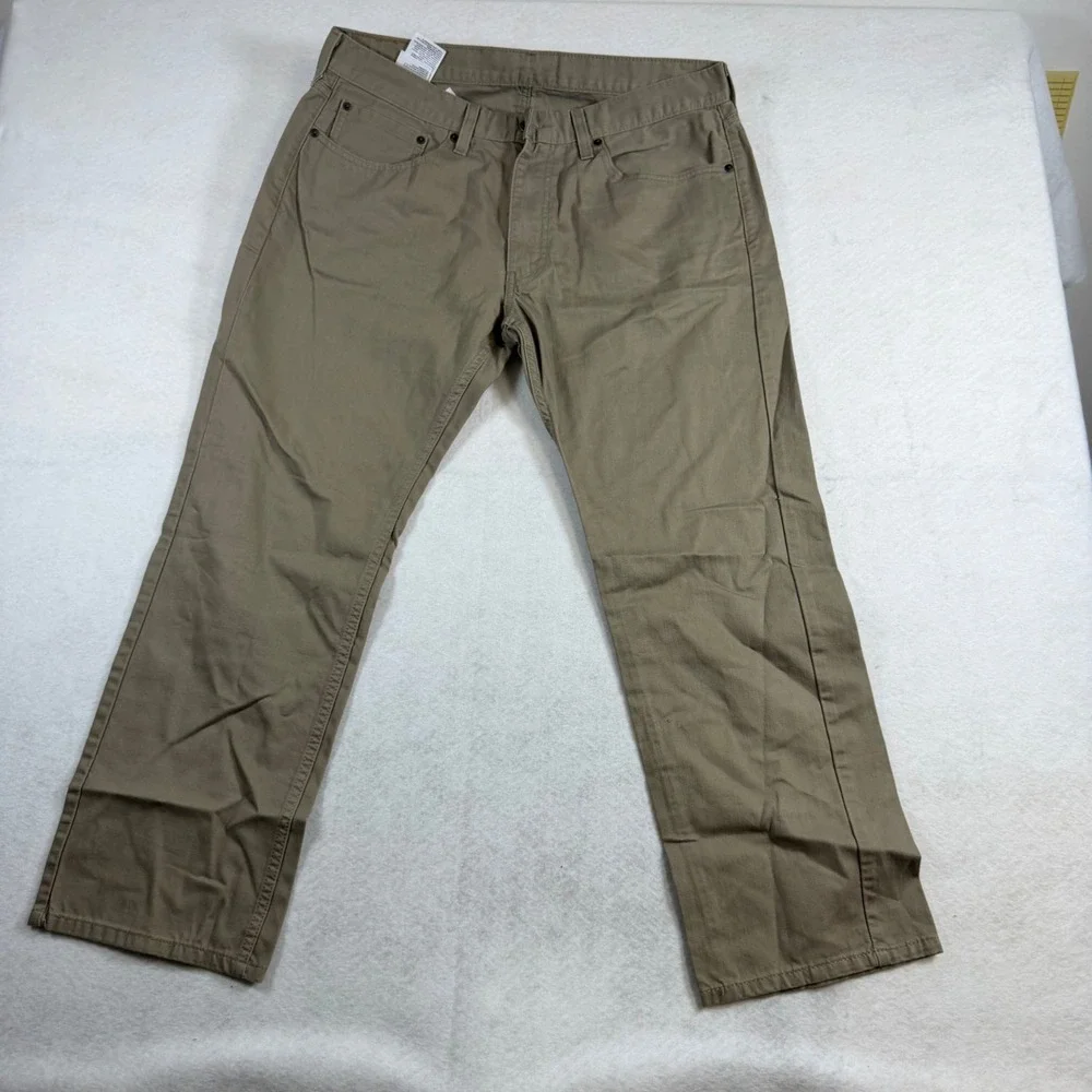 Levis 559 Relaxed Straight Jeans Mens 36x30 Tan Khaki Cotton Canvas Pants 8023